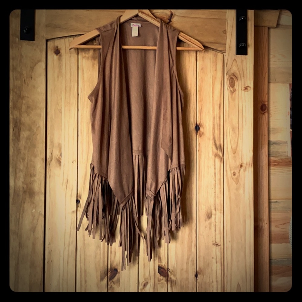 Brown Fringe Vest